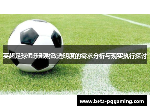 英超足球俱乐部财政透明度的需求分析与现实执行探讨 英超足球俱乐部财政透明度的需求分析与现实执行探讨