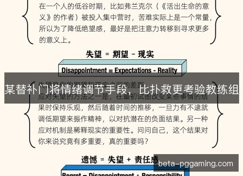 某替补门将情绪调节手段，比扑救更考验教练组